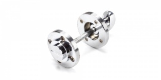 Polished Chrome Round Thumbturn Set (Art Deco)