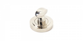 Polished Nickel Round Thumbturn Set (Art Deco)