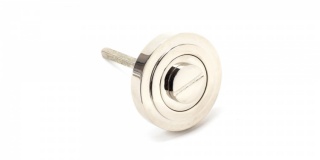 Polished Nickel Round Thumbturn Set (Art Deco)