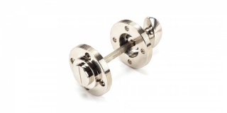 Polished Nickel Round Thumbturn Set (Art Deco)