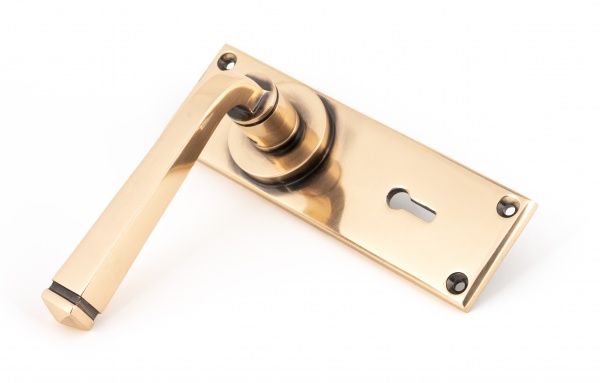 Polished Bronze Avon Lever Lock Set