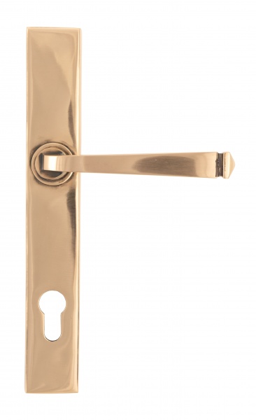 Polished Bronze Avon Slimline Espag. Lock Set