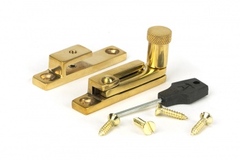 Polished Brass Brompton Quadrant Fastener - Narrow