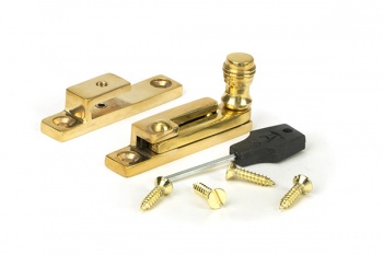 Polished Brass Prestbury Quadrant Fastener - Narrow