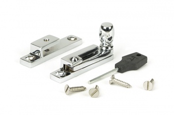 Polished Chrome Mushroom Quadrant Fastener - Narrow