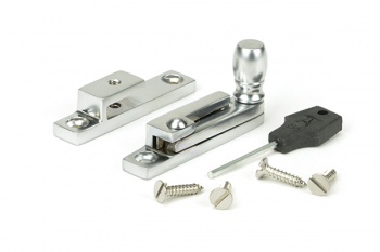 Satin Chrome Mushroom Quadrant Fastener - Narrow