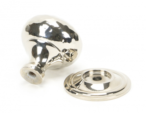 Polished Nickel Hammered Mushroom Cabinet Knob 32mm