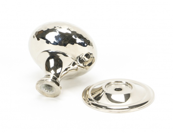 Polished Nickel Hammered Mushroom Cabinet Knob 38mm