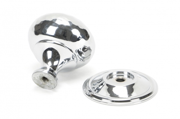 Polished Chrome Hammered Mushroom Cabinet Knob 38mm