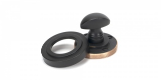 Aged Bronze Round Thumbturn Set (Art Deco)