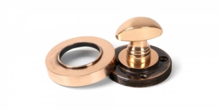 Polished Bronze Round Thumbturn Set (Plain)