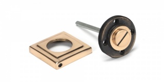 Polished Bronze Round Thumbturn Set (Square)