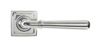 Polished Marine SS (316) Newbury Lever on Rose Set (Square)