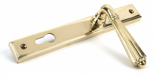 Polished Brass Hinton Slimline Lever Espag. Lock Set