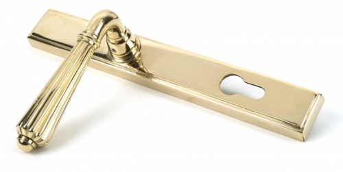 Polished Brass Hinton Slimline Lever Espag. Lock Set