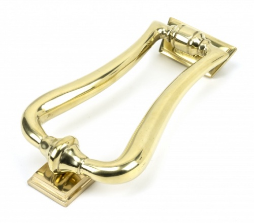 Polished Brass Slimline Art Deco Door Knocker