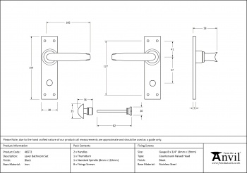 Black Lever Bathroom Set