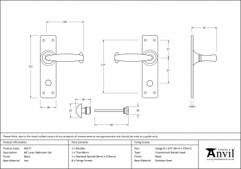 Black MF Lever Bathroom Set