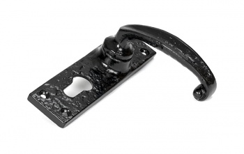 Black MF Lever Euro Lock Set