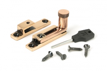 Polished Bronze Brompton Quadrant Fastener - Narrow