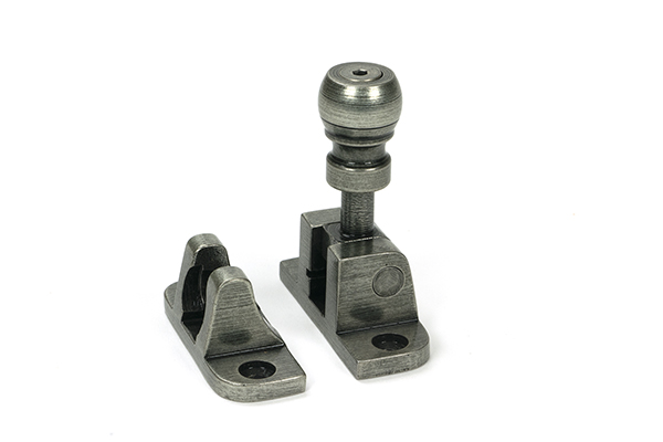 Pewter Mushroom Brighton Fastener (Radiused)