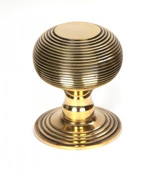 Aged Brass Beehive Centre Door Knob