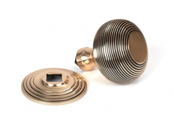 Polished Bronze Beehive Centre Door Knob