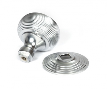 Satin Chrome Beehive Centre Door Knob