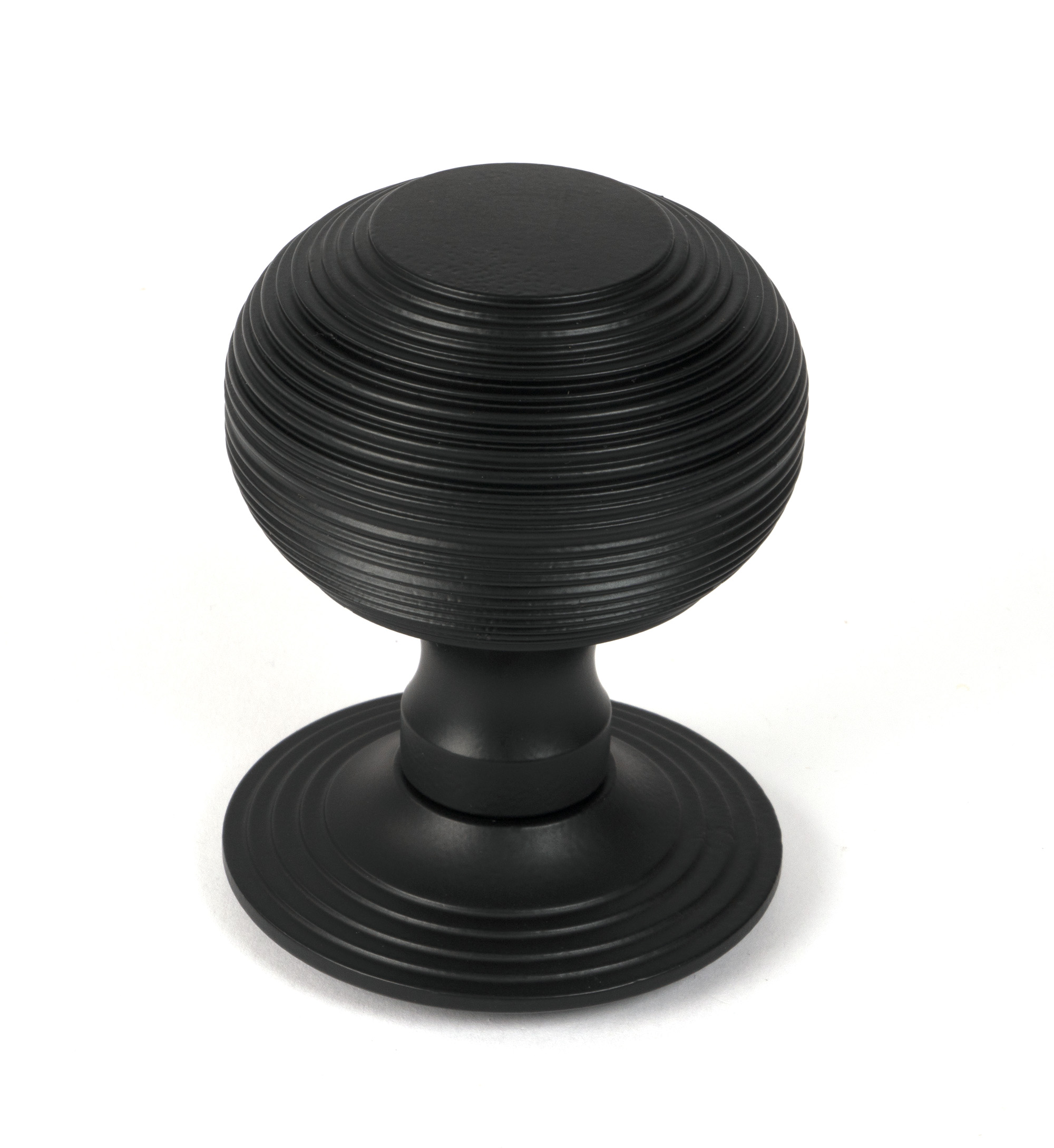 Matt Black Beehive Centre Door Knob