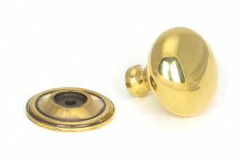 Aged Brass Mushroom Cabinet Knob 38mm