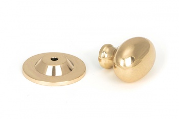 Polished Bronze Oval Cabinet Knob 40mm