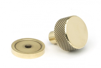 Aged Brass Brompton Cabinet Knob - 25mm (Plain)