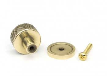 Aged Brass Brompton Cabinet Knob - 25mm (Plain)