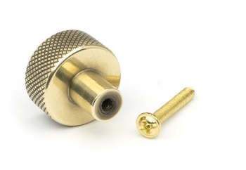 Aged Brass Brompton Cabinet Knob - 25mm (No rose)