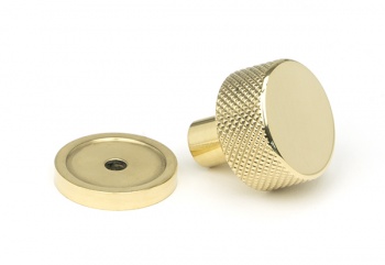 Polished Brass Brompton Cabinet Knob - 25mm (Plain)