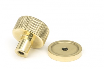 Polished Brass Brompton Cabinet Knob - 25mm (Plain)