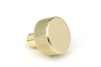 Polished Brass Brompton Cabinet Knob - 25mm (No rose)