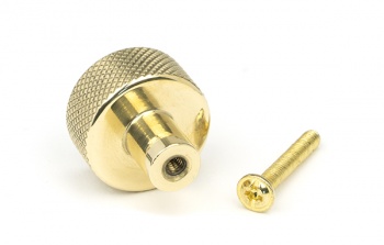 Polished Brass Brompton Cabinet Knob - 25mm (No rose)