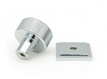 Polished Chrome Brompton Cabinet Knob - 25mm (Square)