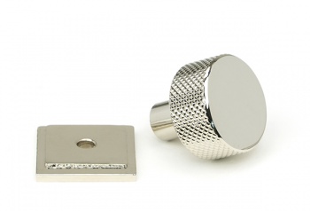 Polished Nickel Brompton Cabinet Knob - 25mm (Square)