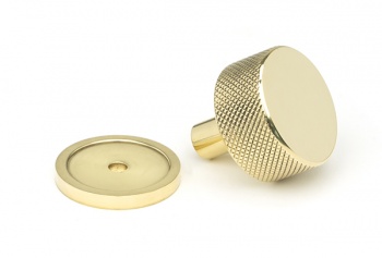 Polished Brass Brompton Cabinet Knob - 32mm (Plain)