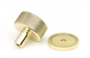 Polished Brass Brompton Cabinet Knob - 32mm (Plain)