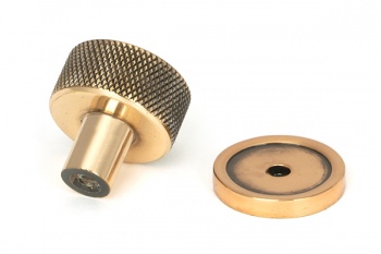 Polished Bronze Brompton Cabinet Knob - 25mm (Plain)