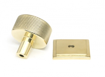 Polished Brass Brompton Cabinet Knob - 32mm (Square)