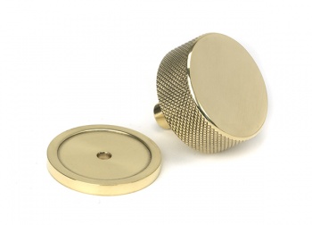 Polished Brass Brompton Cabinet Knob - 38mm (Plain)