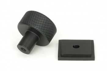 Matt Black Brompton Cabinet Knob - 25mm (Square)