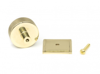 Polished Brass Brompton Cabinet Knob - 38mm (Square)