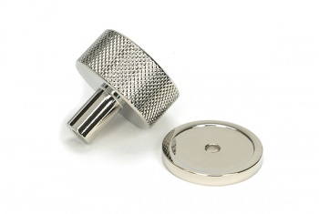 Polished Nickel Brompton Cabinet Knob - 32mm (Plain)