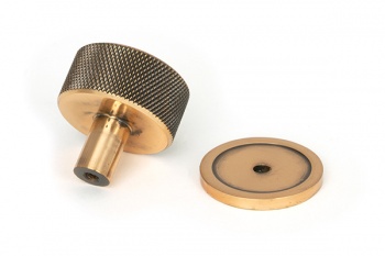 Polished Bronze Brompton Cabinet Knob - 32mm (Plain)