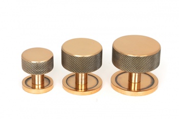 Polished Bronze Brompton Cabinet Knob - 32mm (Plain)